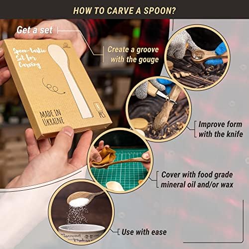 BeaverCraft Wood Carving Spoon Blank BB2 - Unfinished Wood Spoon Carving Kit - Wooden Blank, Basswood Blocks for Whittling - Image 4