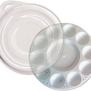 10-Well Round Plastic Palette W/Cover