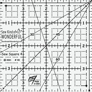 Sew Kind of Wonderful Sew Square 4 Ruler